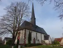 Neukirchen, evangelische Kirche, erbaut im 16. Jahrhundert (31.03.2024)