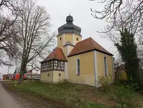 Audigast, evangelische St. Martin Kirche, erbaut 1685 (30.03.2024)