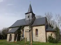 Breitenhain, evangelische Dorfkirche in der Burgstra�e (30.03.2024)
