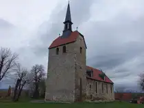 Schlanstedt, evangelische St. Martini Kirche, sp�tgotische Bruchsteinbau, 1684 Umbau zur barocken Saalkirche, Dachreiter von 1713 (24.03.2024)