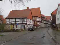 Hornburg, Fachwerkh�user in der Stra�e Vor dem Vorwerktor (23.03.2024)