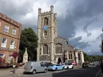 Henley-on-Thames, Pfarrkirche St. Mary, erbaut im 13. Jahrhundert, restauriert von 1853 bis 1854 durch Benjamin Ferrey (08.09.2024)