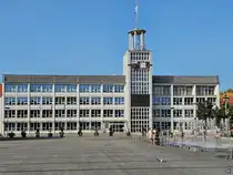 Das Rathaus von Koszalin (K�zlin) wurde in den 1960er Jahren erbaut, da der Vorg�ngerbau 1945 vollst�ndig ausbrannte. (September 2024)