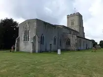 Whitchurch, Pfarrkirche St. John, erbaut im 13. Jahrhundert, Westturm 14. Jahrhundert (10.09.2024)