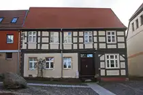 Fachwerkhaus im Historischer Teil von Pasewalk am 04. Oktober 2024.