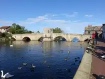 St. Ives, historische Br�cke �ber den Great Ouse River (12.09.2024)