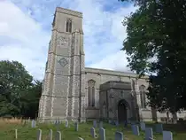 Stowlangtoft, Pfarrkirche St. George, erbaut im 14. Jahrhundert (12.09.2024)