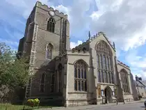 Bury St. Edmunds, Pfarrkirche St. Mary, erbaut im 14. Jahrhundert (12.09.2024)