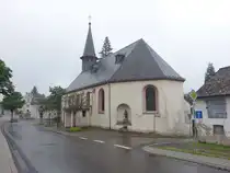Grimburg, Pfarrkirche St. Medardus, historistischer Saalbau, erbaut von 1923 bis 1924 durch den Kreisbaumeister Berchtel (04.08.2024)