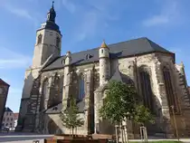 Laucha an der Unstrut, Stadtkirche St. Marien, sp�tgotischer Bau aus dem 15. Jahrhundert (22.09.2024)