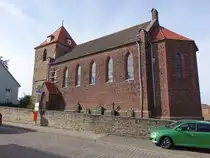 Wolferode, evangelische St. Cyriakus Kirche, erbaut ab 1336, neugotisches Kirchenschiff erbaut von 1859 bis 1862 (23.09.2024)