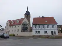 Allstedt, St. Wigbert Turm aus dem 8. Jahrhundert am Domplatz (24.09.2024)