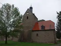 Hohlstedt, evangelische St. Andreas Kirche, erbaut im 12. Jahrhundert (24.09.2024)