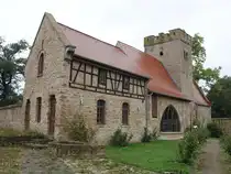 M�nchpfiffel, ehem. Klosterkirche, Saalkirche mit Chorturm und Apsis, erbaut ab 1205, Chor 14. Jahrhundert, Langhaus erbaut 1837 (24.09.2024)