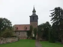 Udersleben, evangelische St. Galli Kirche, erbaut im 13. Jahrhundert (24.09.2024)