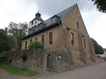 Breitungen, evangelische St. Arnold Kirche, erbaut 1427 (27.09.2024)