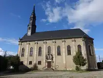 Adersleben, ehemalige Klosterkirche St. Nikolaus, erbaut von 1752 bis 1757 (28.09.2024)