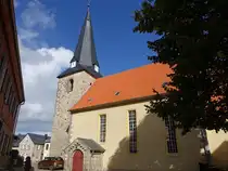 Badeborn, evangelische St. Viti Kirche, erbaut im 16. Jahrhundert (28.09.2024)