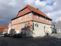 Harsleben, Fachwerkrathaus in der Lange Stra�e (28.09.2024)