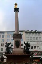 M�nchen am 29. November 2024 Blick auf die Mariens�ule auf dem Marienplatz.