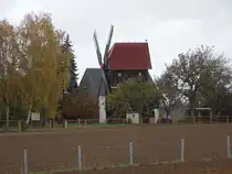 Ballendorf, Bockwindm�hle, erbaut 1684, Wiederaufbau nach Sturm 1835 (02.11.2024)