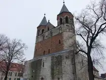 Aken, St. Marien Kirche, erbaut ab 1188 im romanischen Stil, heute Nutzung als Konzerthalle (08.12.2024)