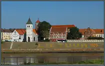 Unmittelbar am Flussufer der Memel befindet sich die evangelisch-lutherische Kirche von Kaunas, welche aus dem 17. Jahrhundert stammt. (05.09.2024)