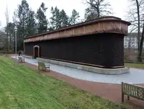 Bad Schmiedeberg, Gradierwerk im Kurpark, erbaut 1763 (09.12.2024)