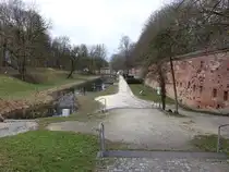 Neu-Ulm, Bastian am Forellenb�chle im Glacis Park (16.03.2021)