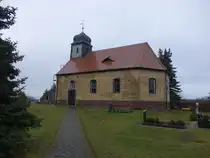 Grabo, evangelische Dorfkirche, erbaut von 1910 bis 1912 (10.12.2024)