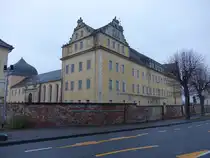 Coswig/Anhalt, Schloss, erbaut von 1555 bis 1560, S�dfl�gel erneuert von 1676 bis 1679 durch Cornelis Ryckwaert, Umbauten von 1725 bis 1740 durch Johann Christoph Sch�tze (11.12.2024)