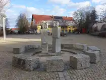 Egg an der G�nz, Brunnen am Dr. Eck Platz (11.01.2025)