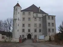 Bad Gr�nenbach, Hohes Schloss, erbaut im 12. Jahrhundert (22.01.2025)