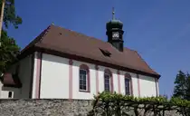Wittnau im Breisgau, die Barockkirche Maria Himmelfahrt von 1795, Mai 2019