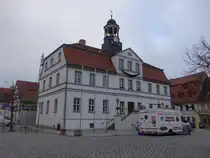 Bad D�ben, Rathaus am Markt, erbaut von 1718 bis 1723 (13.12.2024)