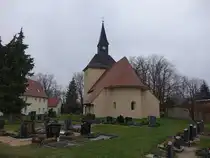 Kletzen, evangelische Kirche, erbaut im 12. Jahrhundert (14.12.2024)