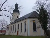 Sch�nefeld, evangelische Ged�chtniskirche, erbaut von 1816 bis 1820, klassizistischer Saalbau (14.12.2024)