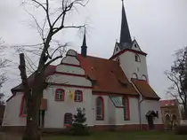 Wahren, evangelische Gnadenkirche, erbaut im 12. Jahrhundert (14.12.2024)
