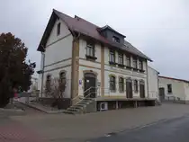 Falkenhain, Geb�ude der Dampfmolkerei in der Karl Marx Stra�e, erbaut um 1910 (15.12.2024)