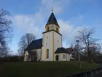 Hohburg, evangelische Dorfkirche, romanische Chorturmkirche aus dem 13. Jahrhundert (15.12.2024)
