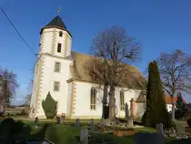 Borna, evangelische St. Marien Kirche, erbaut 1769 (17.12.2024)