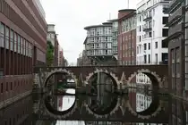 Die Ellerntorsbr�cke �ber die Bleichenfleet in Hamburg am 17.08.2024.