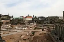 Der Innenhof des Dresdener Zwingers am 27.03.2024. Laut Wikipedia sollen die Bauma�nahmen inzwischen beendet sein.