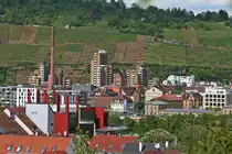 Blick auf die Esslinger Weststadt vom Zollberg aus am 04.05.2024