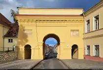 Poarta Șchei in Brașov (RO), auf Deutsch Waisenhausg�sser Tor genannt. Es entstand 1827 als s�dwestlicher Teil der Stadtbefestigung.

🕓 14.9.2024 | 17:33 Uhr