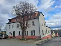 Der historische Gasthof von Zschirla (LK Mittelsachsen) am 24.03.2024