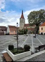 Piața Unirii mit evangelischer Kirche an einem Sonntag in R�șnov (RO).

🕓 15.9.2024 | 16:37 Uhr