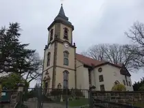Dorf Wehlen, evangelische St. Michaelis Kirche, erbaut um 1500 (29.03.2025)