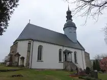 Reinhardtsdorf, evangelische Kirche, erbaut von 1675 bis 1689 (25.03.2025)