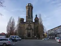 Evangelische St. Lukas Kirche in der Dresdner S�dvorstadt, erbaut von 1899 bis 1903 nach den Pl�nen des Leipziger Architekten Georg Weidenbach (30.03.2025)